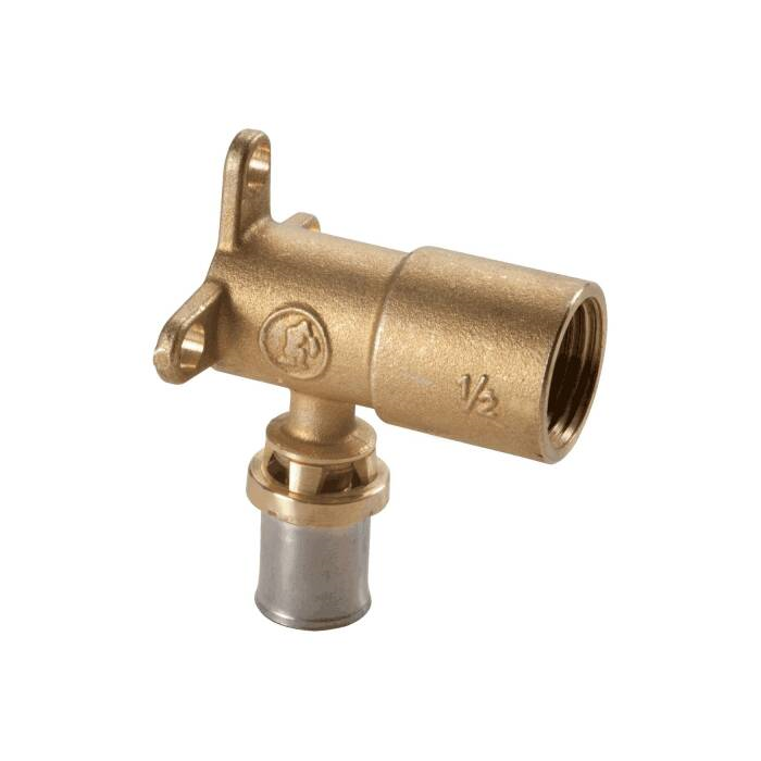 Угольник-пресс Giacomini латунь ВР 16x1/2" с кронштейном, RM139Y033 — фото 1