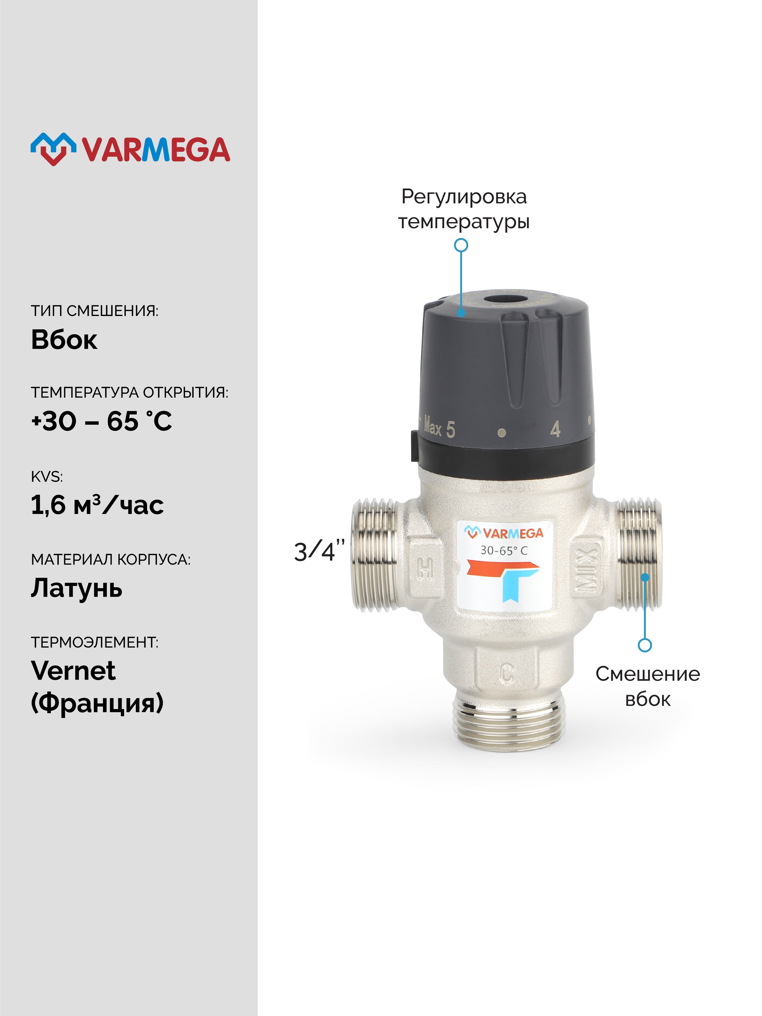 Клапан радиаторный VARMEGA 3/4" запорный, угловой, VM10203 — фото 1