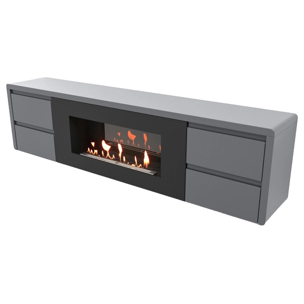 Тумба с биокамином Firelight BFP/P-1700 lux графит — фото 1
