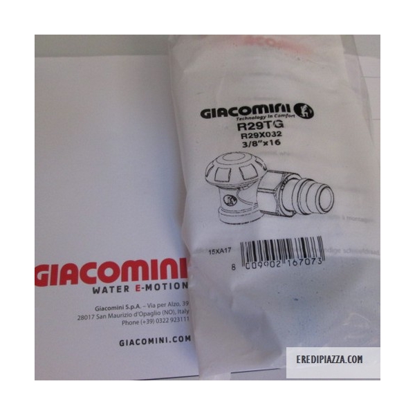 Клапан отсечной Giacomini угловой НР 1/2" x 3/4"E, R29EX037 — фото 1