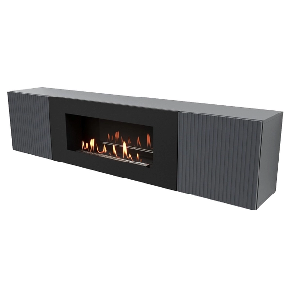 Тумба с биокамином Firelight BFP-P1700L графит — фото 1