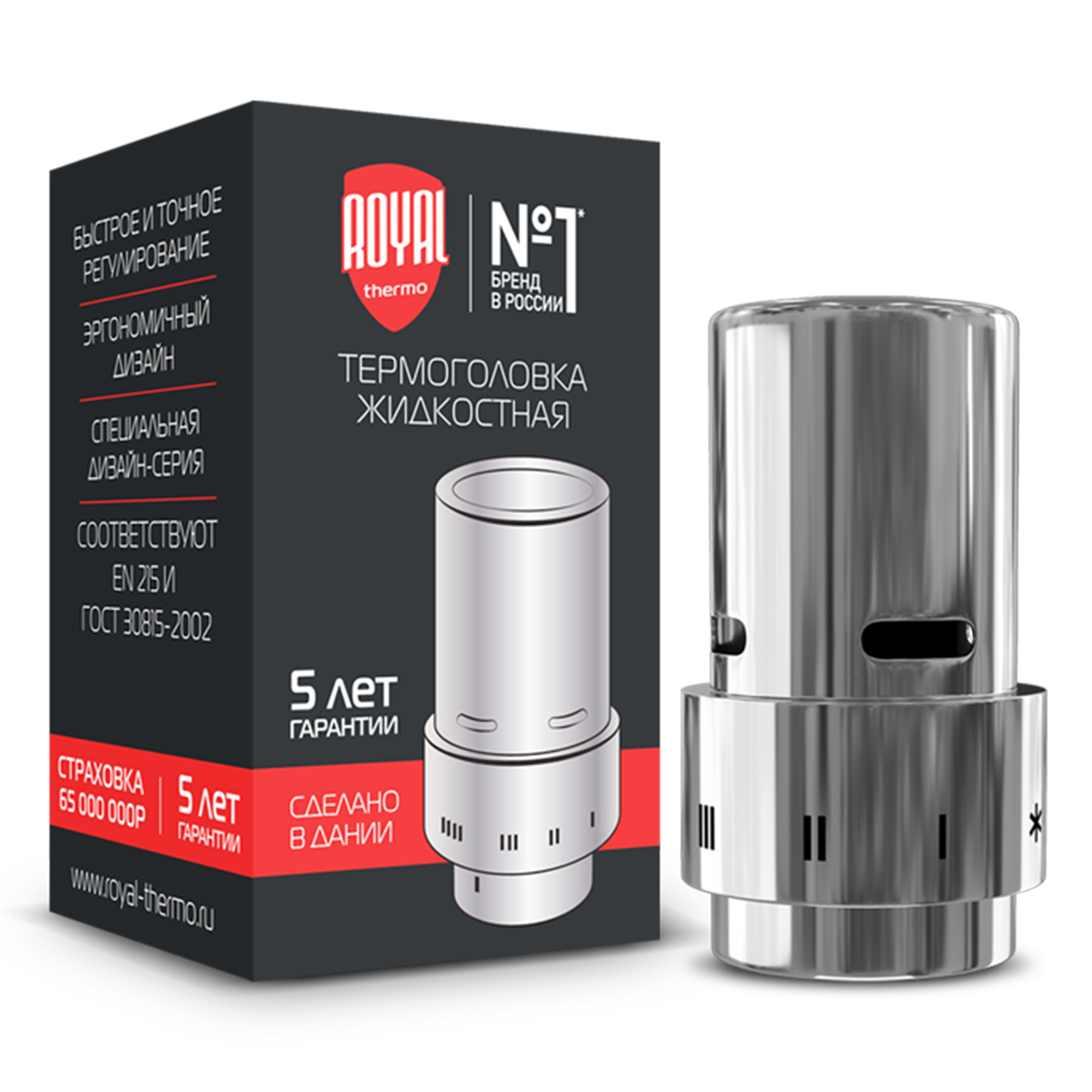 Набор термостатический прямой Royal Thermo Design 1/2"М30х1,5 (Хром) — фото 1
