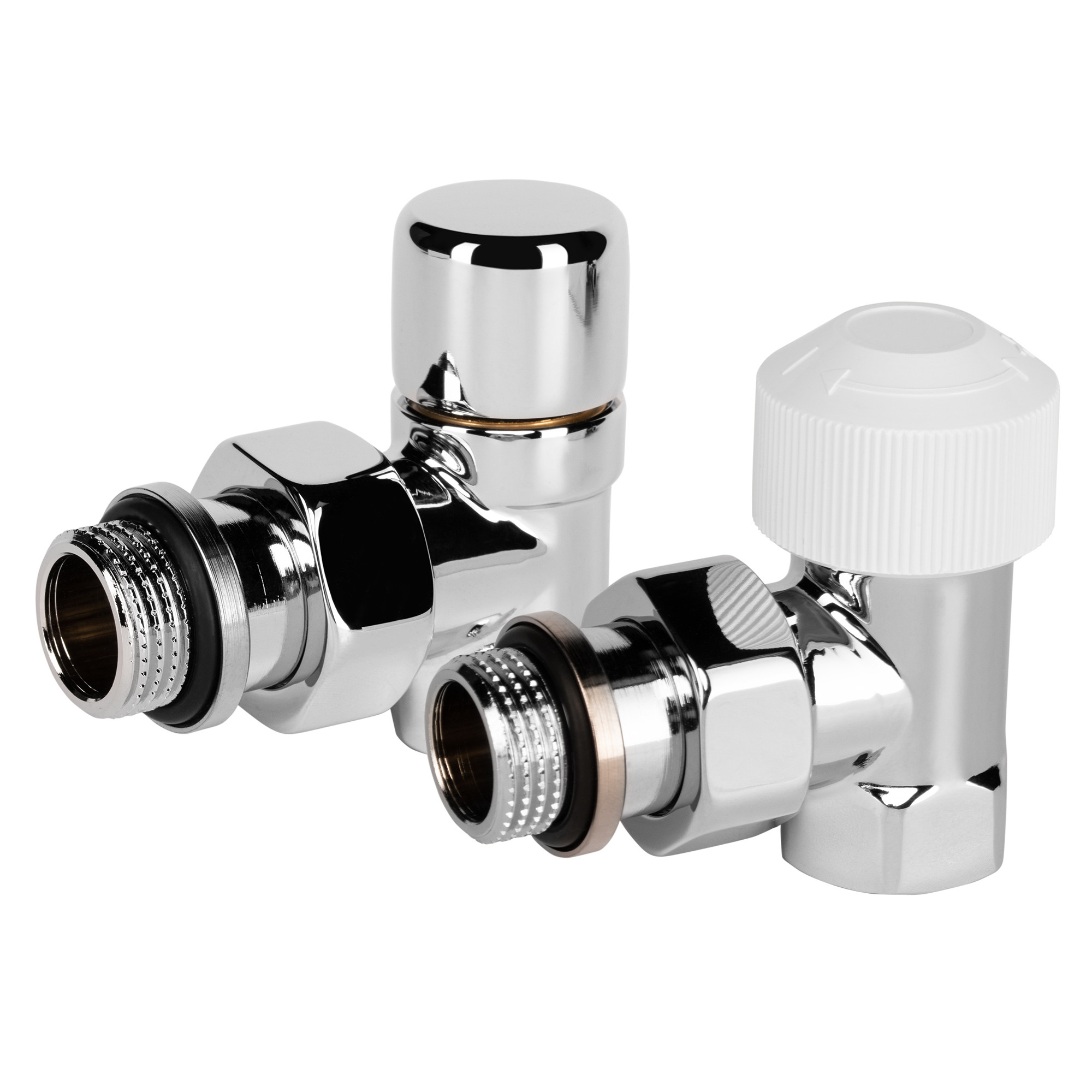 Набор термостатический угловой Royal Thermo Design 1/2"М30х1,5 (Хром) — фото 1