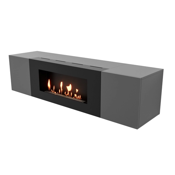 Тумба с биокамином Firelight BFP-P1600 графит — фото 1