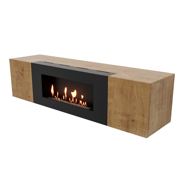 Тумба с биокамином Firelight BFP-P1600 дуб вотан — фото 1