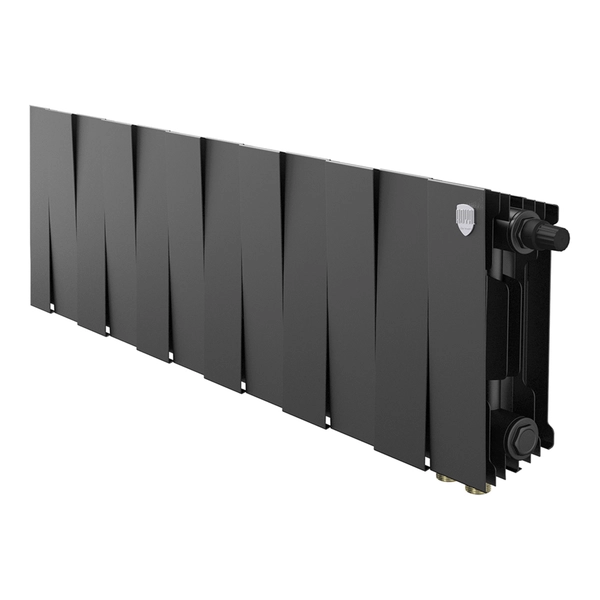 Радиатор биметаллический Royal Thermo PianoForte 200 Чёрный VR80- 12 секц. — фото 1