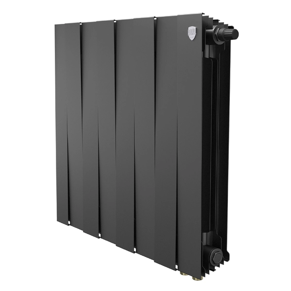 Радиатор биметаллический Royal Thermo PianoForte 500 Чёрный VR80 - 8 секц. — фото 1