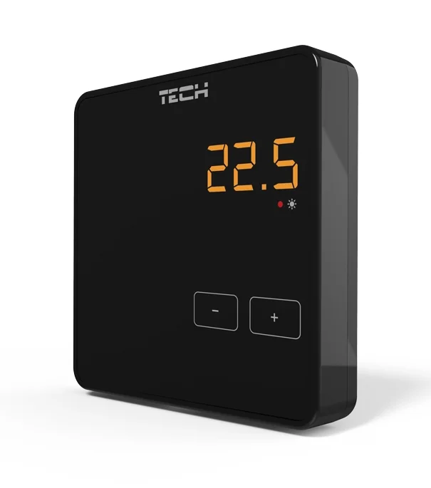 Комнатный терморегулятор беспроводной TECH R-8Z черного цвета — фото 1