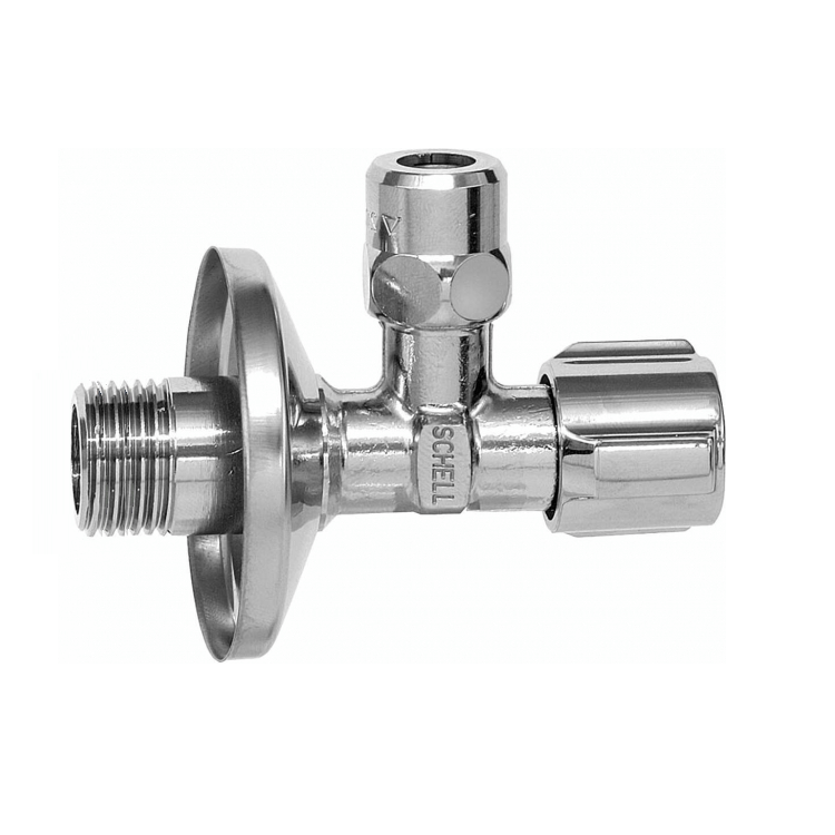 Кран вентильный угловой установочный 1/2*3/8 Comfor, SCHELL — фото 1